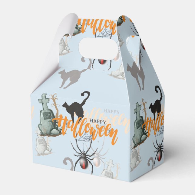 Lovely Halloween Seamless Pattern Favour Box (Front Side)