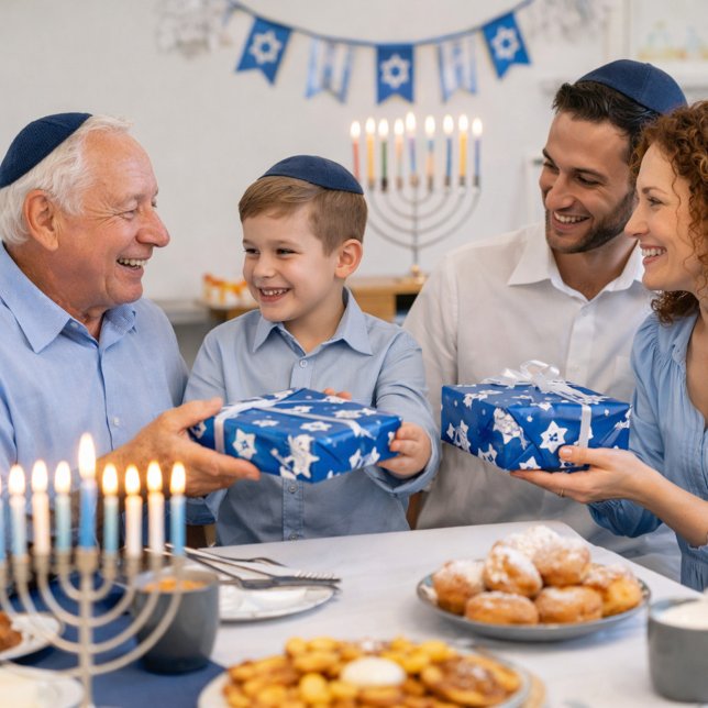 Lovely Hanukkah Doves Wrapping Paper (Creator Uploaded)