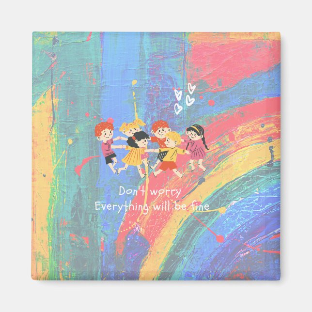 lovely happy kids Magnet (Front)