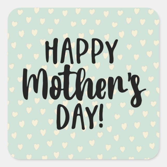 Lovely Happy Mother's Day Square Sticker (Front)
