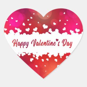 Lovely Happy Valentine's Day Hearts Heart Sticker