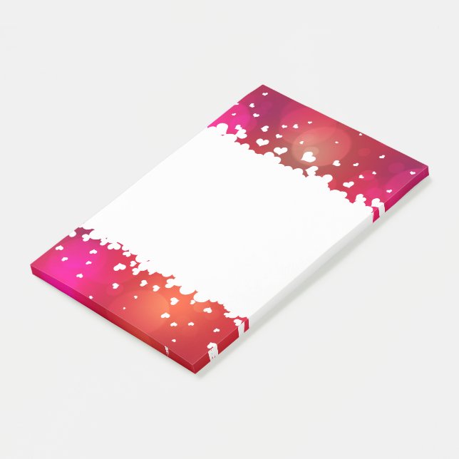 Lovely Happy Valentine's Day Hearts Post-it Notes (Angled)