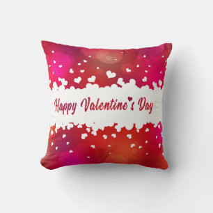 Lovely Happy Valentine's Day Hearts Square Pillow
