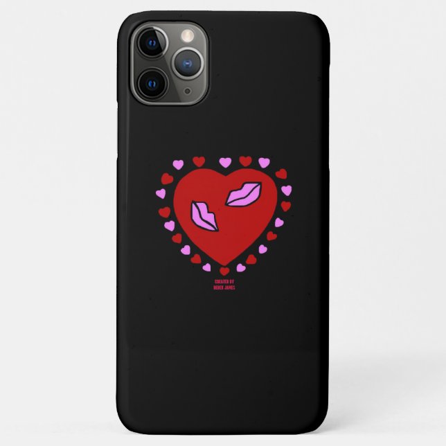 Lovely Heart Kisses Apple iPhone 11 Pro Max Case (Back)