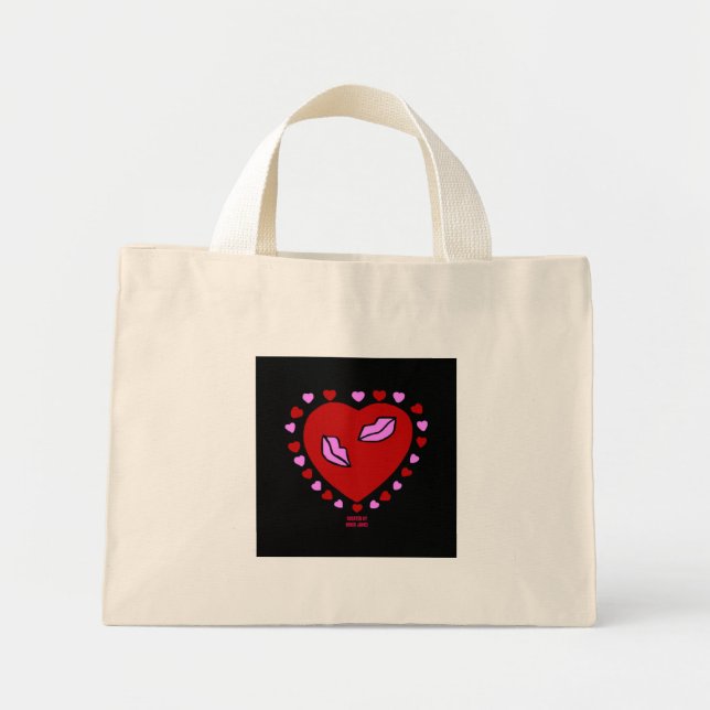 Lovely Heart Kisses Tiny Tote (Front)