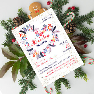Lovely Heart New Year Christmas Holiday Brunch Invitation