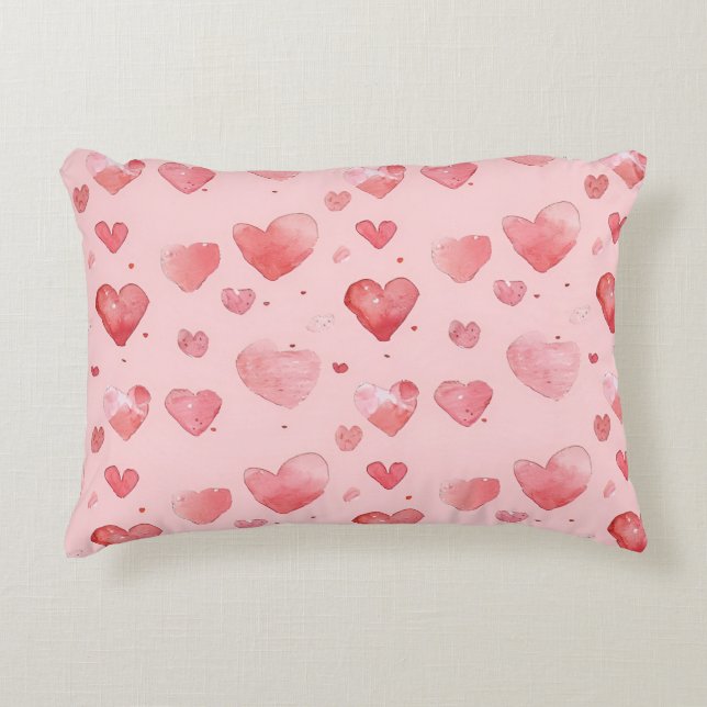 Lovely heart pattern Accent Pillow (Front)