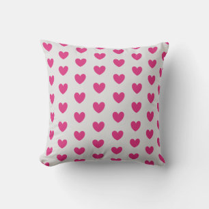 Lovely Heart Pattern on Silver Cushion