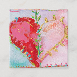 Lovely Heart Square Business Card