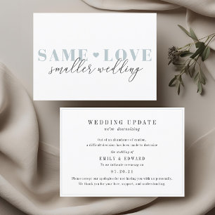 Lovely Heart Wedding Downsize Announcement