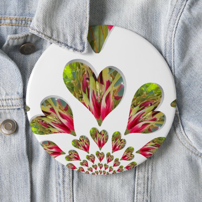 Lovely Hearts Humanitarian Day The World Needs Lov 6 Cm Round Badge (In Situ)