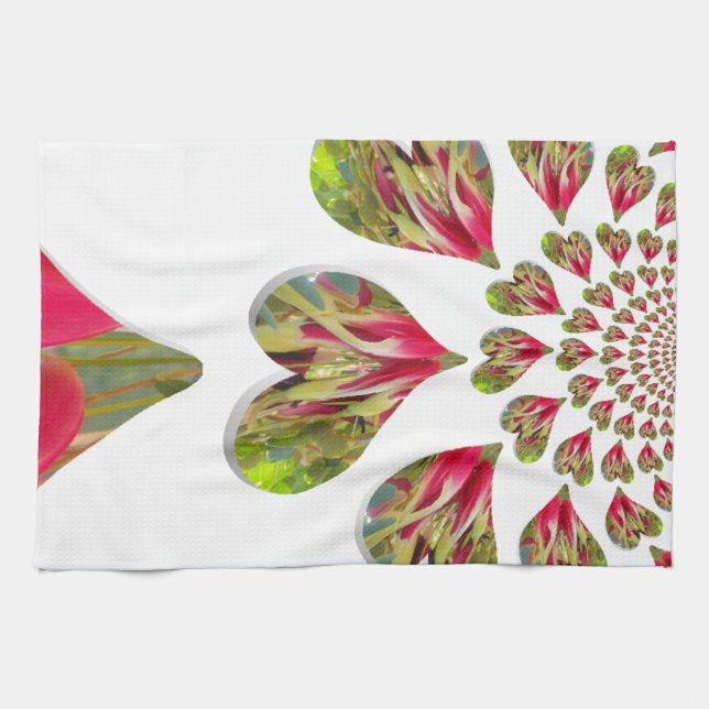 Lovely Hearts Humanitarian Day The World Needs Lov Tea Towel (Horizontal)