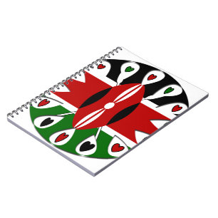 Lovely Hearts Kenya: Flag Art Motif Notebook