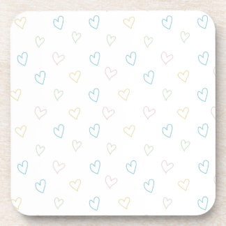 Lovely hearts pattern - Shower Curtain - Large Coaster