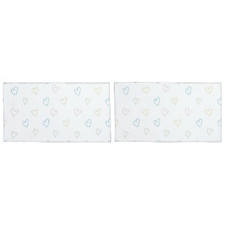 Lovely hearts pattern - Shower Curtain - Large Pillowcase