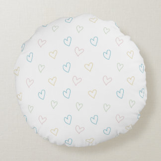 Lovely hearts pattern - Shower Curtain - Large Round Cushion