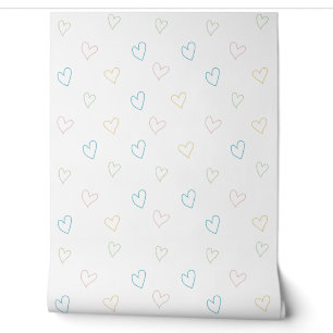 Lovely hearts pattern - Shower Curtain - Large Wallpaper