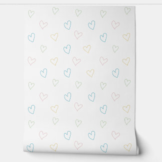Lovely hearts pattern - Shower Curtain - Large Wallpaper