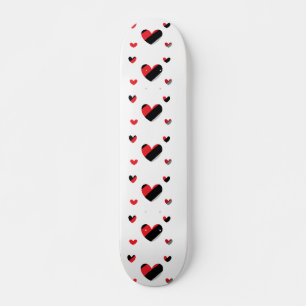 Lovely hearts pattern skateboard