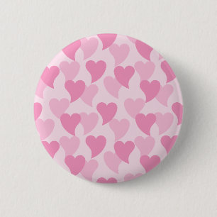Lovely Hearts Seamless Pattern 6 Cm Round Badge