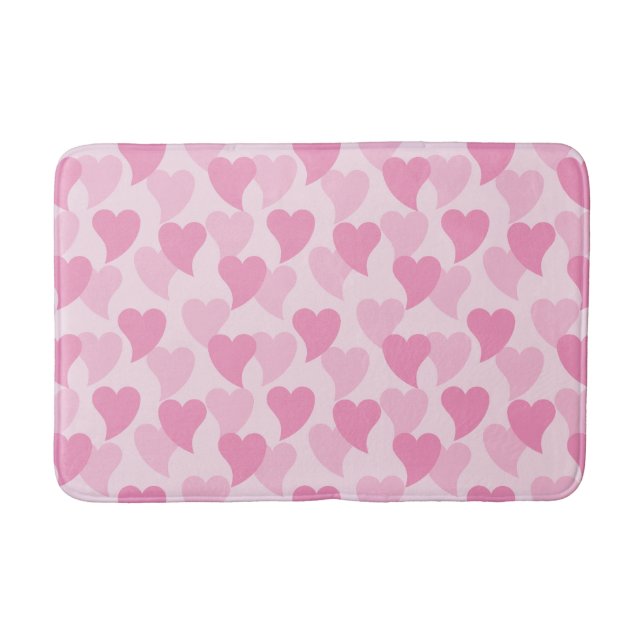 Lovely Hearts Seamless Pattern Bath Mat (Front)