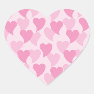 Lovely Hearts Seamless Pattern Heart Sticker