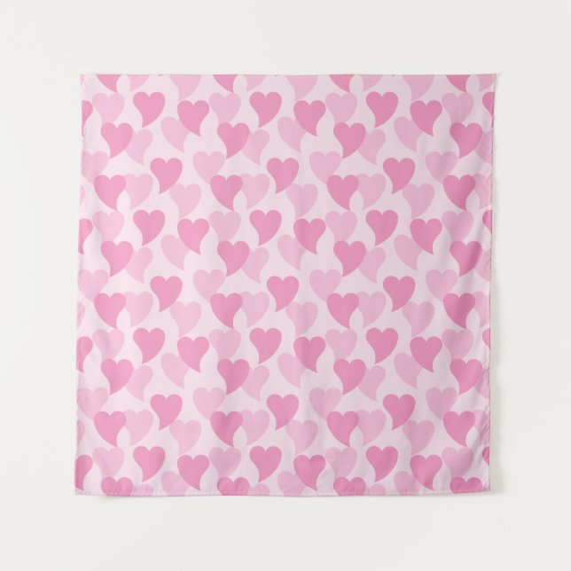 Lovely Hearts Seamless Pattern Tapestry (Front)