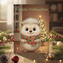 Lovely hedgehog with gift spell