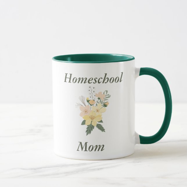 Lovely Homeschool Mum Floral Mug (Right)