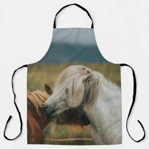 LOVELY HORSE COUPLE APRON