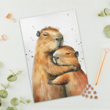 Lovely Hugging Capybara Couple Jigsaw Puzzle