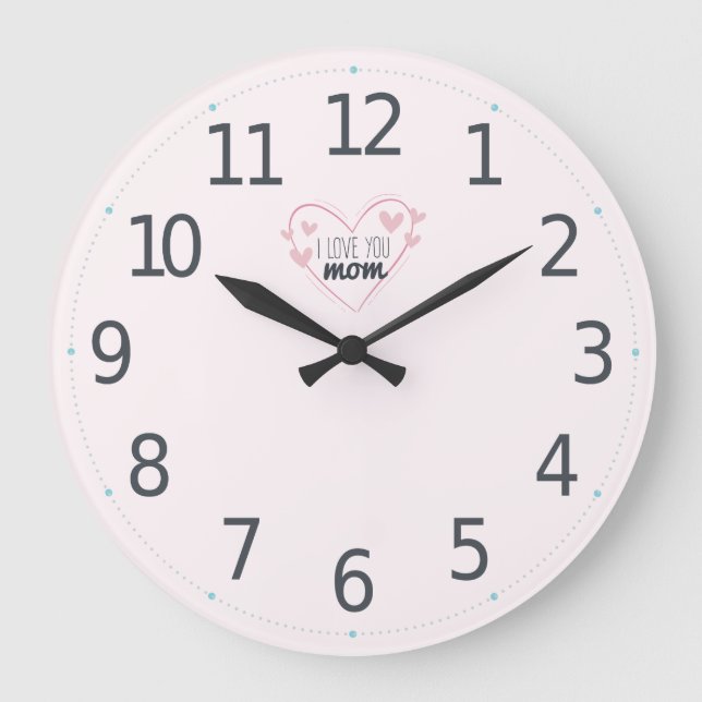 Lovely I Love Mum Mother's Day | Wall Clock (Front)