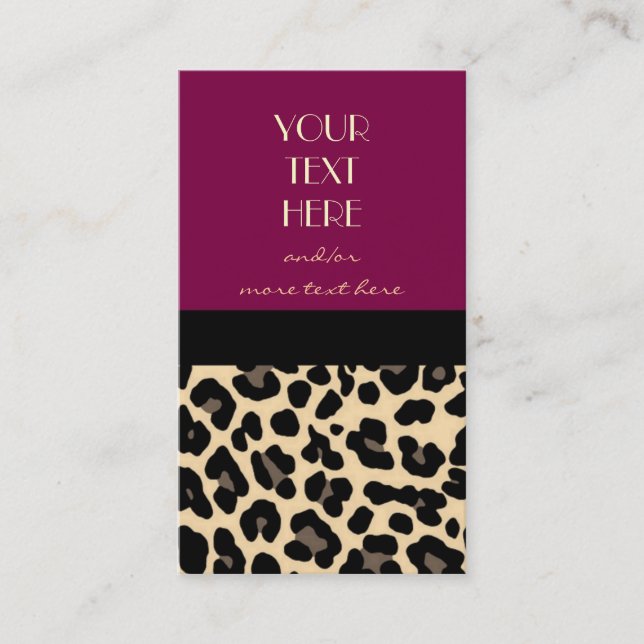 Lovely in Leopard Business Card (Front)
