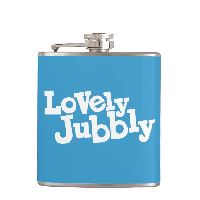 Lovely jubbly slang cockney humour flask (Front)