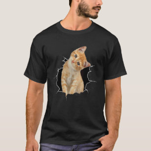 Lovely Kitten Cracked Wall Tee 3d For All Who Love
