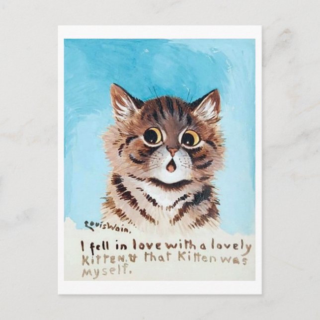 Lovely Kitten, Louis Wain Postcard (Front)