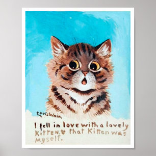 Lovely Kitten, Louis Wain Poster