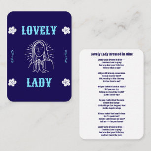 Lovely Lady Dressed in Blue Prayer Card