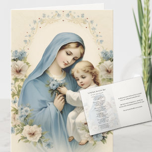 "Lovely Lady dressed in blue" Religious Poem  Card
