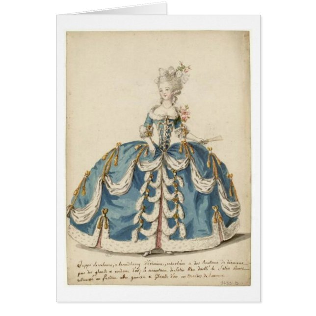 Lovely Lady Marie Antoinette fashion card (Front)