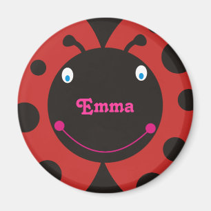 Lovely Ladybug Personalised Name Fridge Magnets