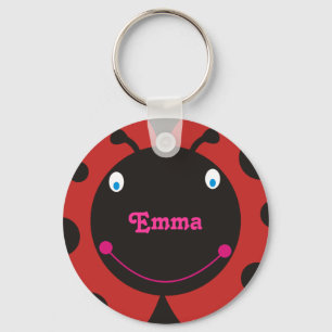 Lovely Ladybug Personalised Name Keyrings