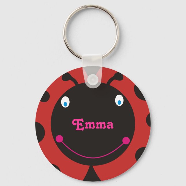 Lovely Ladybug Personalised Name Keyrings (Front)