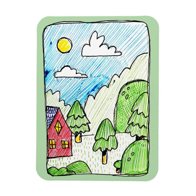 Lovely landscape magnet (Vertical)