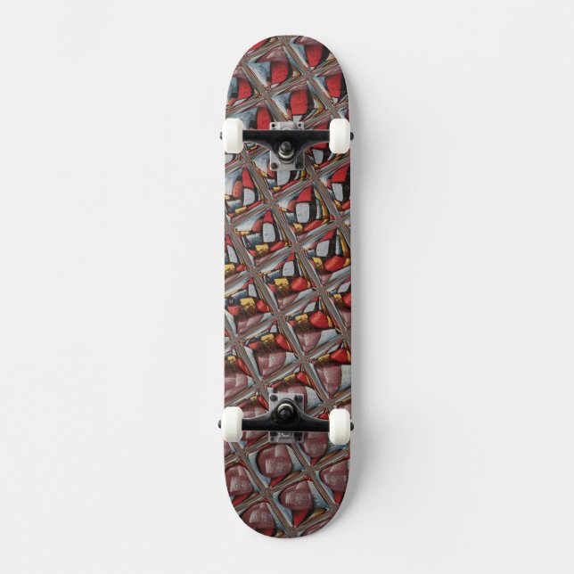 Lovely latest embossed pattern design skateboard (Front)