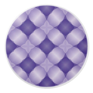 Lovely Lavender and Purple Lattice Digital Design Ceramic Knob