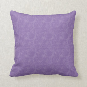 Lovely Lavender and Purple Vintage Damask Cushion