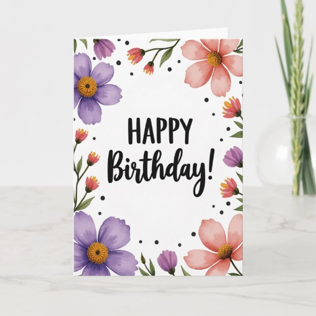Lovely Lavender Birthday Card (Front)