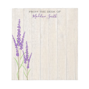 Lovely Lavender Botanical Personalised Notepad