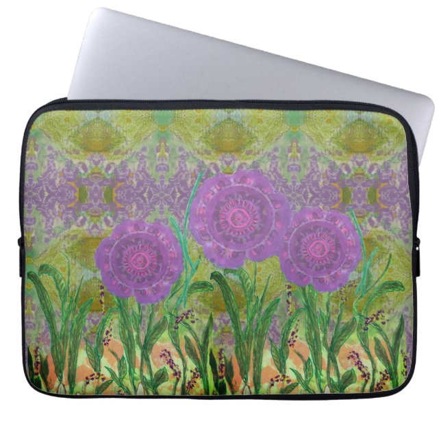 Lovely Lavender Flowers Laptop Sleeve (Front)